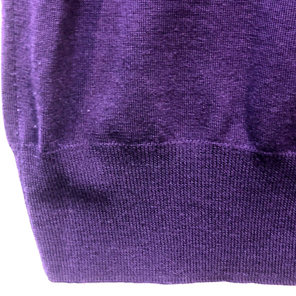 Ralph Lauren Purple Label Womens Size Large V-Neck Merino Wool Pullover Sweater - Picture 4 of 10